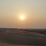 Sunset sur le désert