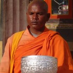 Un moine à Bodnath